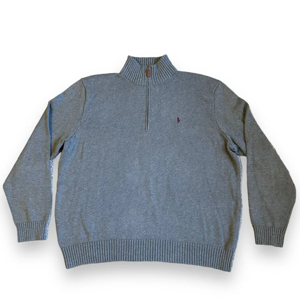 Vintage Polo Ralph Lauren Knit Sweater Pullover 3/4 Zip - Picture 1 of 6